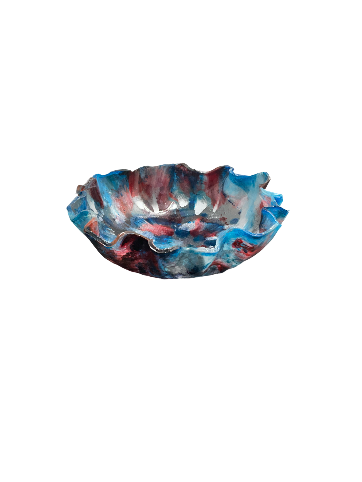 Red White and Blue resin bowl