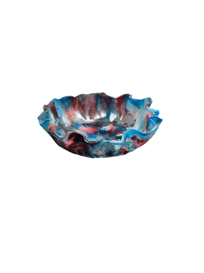 Red White and Blue resin bowl